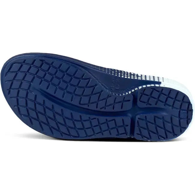 Oofos Unisex Ooahh Sport Slide Sandal Matrix Navy Blue 1500NVMTRX