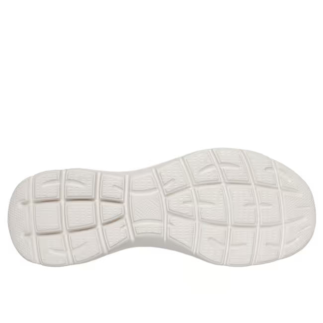 White outsole of the Skechers Summits Floral Dreams women’s sneaker with flexible traction grooves