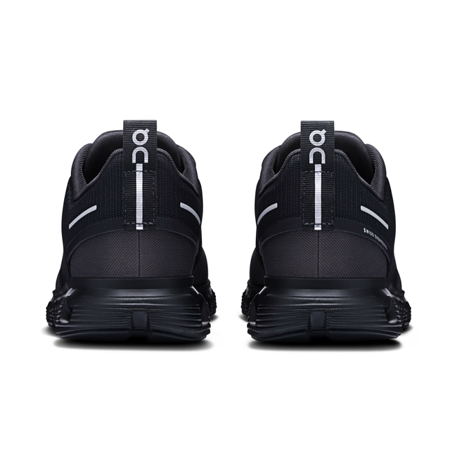 Heels of On Running Women's Cloud 6 Waterproof Running Shoes in Black 