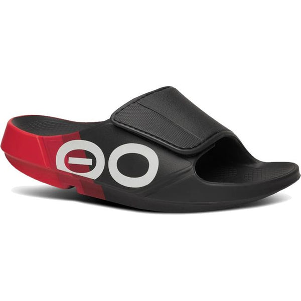Unisex OOfos OOahh Sport Flex Slide Sandal | Fire Rally 1553