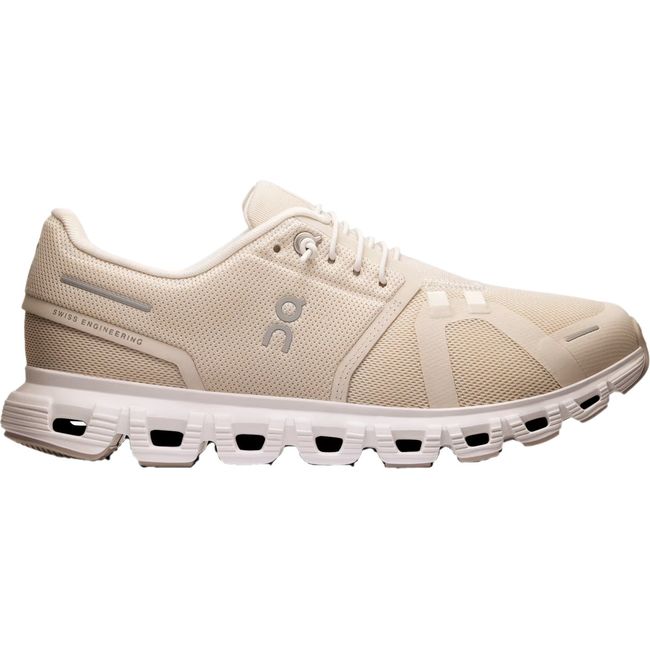 Lateral side of On Running Women's Cloud 6 Running Shoe in pearl