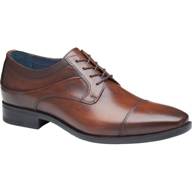 Johnston & Murphy Men's Gibbons Cap Toe Dress Shoe Mahogany Full Grain 15-8665