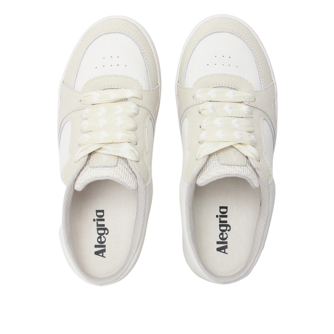 Upper of Alegria Women's Celeste Slides in Vanilla White