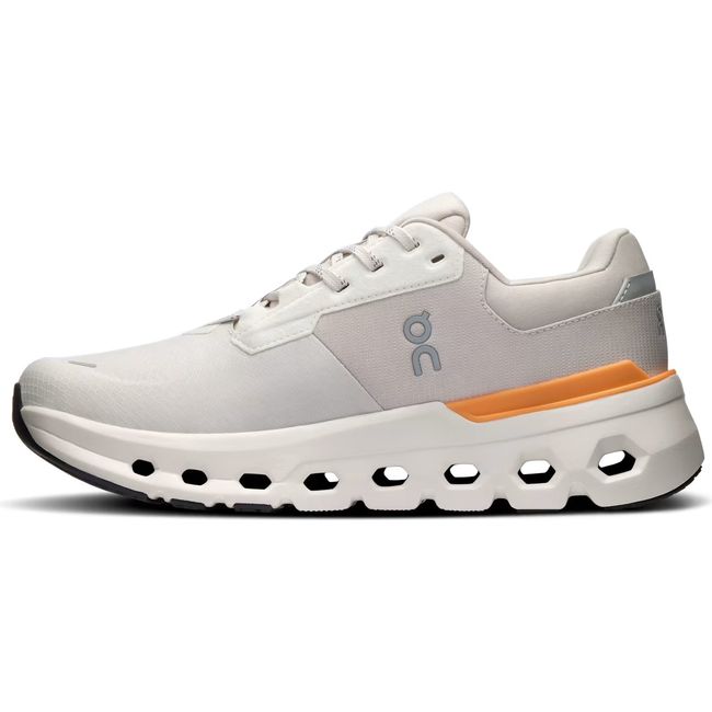 Medial of On Running Women's Cloudrunner 2 Waterproof Running Shoe in light wolf gray