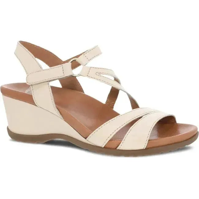 Dansko Women's Addyson Wedge Sandal Ivory Nappa 1611651200