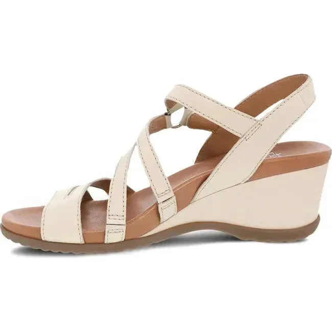 Dansko Women's Addyson Wedge Sandal Ivory Nappa 1611651200