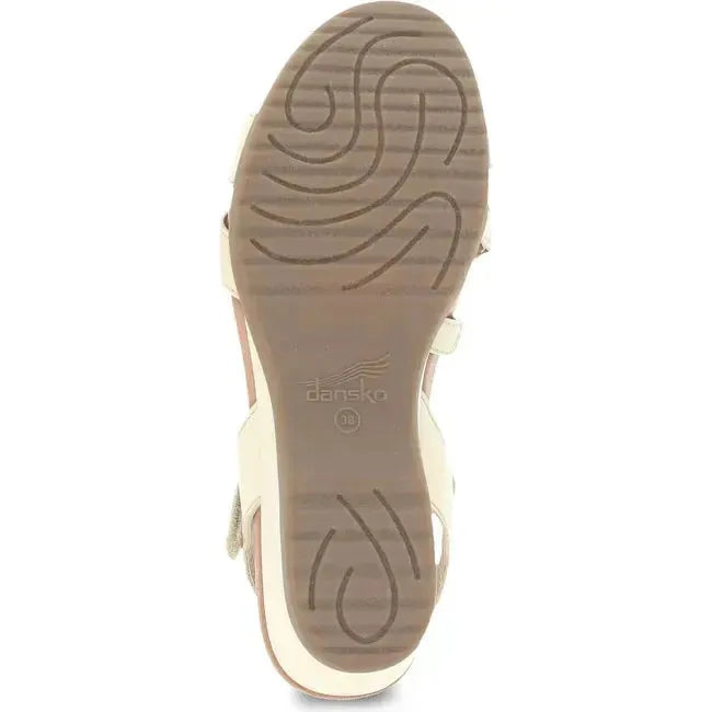 Dansko Women's Addyson Wedge Sandal Ivory Nappa 1611651200