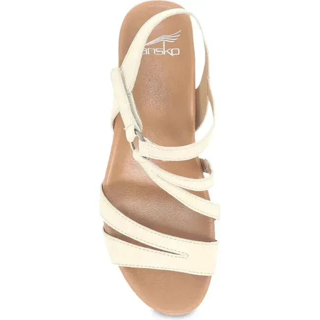 Dansko Women's Addyson Wedge Sandal Ivory Nappa 1611651200