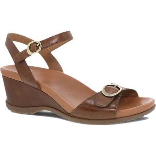 Dansko Women's Arielle Wedge Sandal Tan Glazed Leather 1613151200