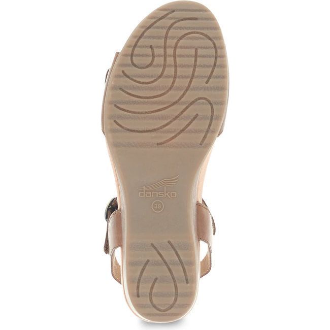 Dansko Women's Arielle Wedge Sandal Tan Glazed Leather 1613151200