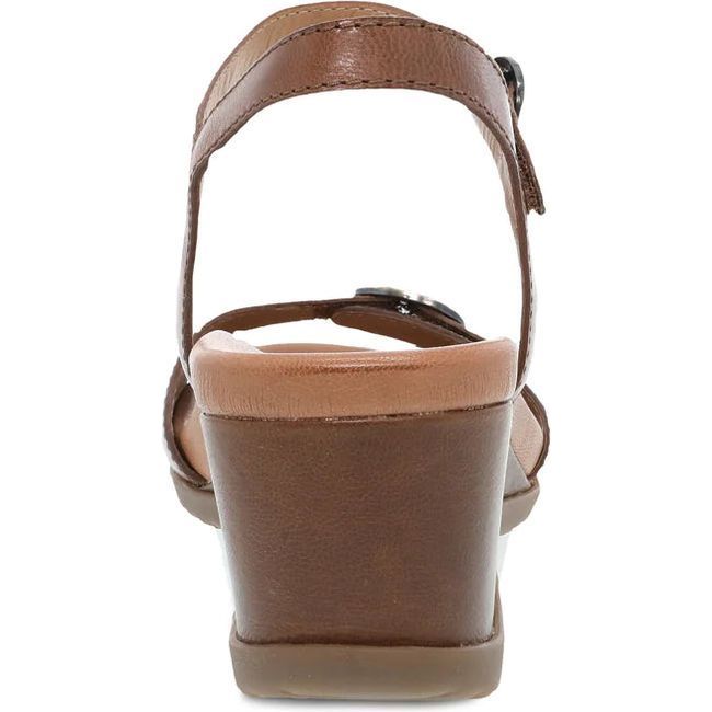 Dansko Women's Arielle Wedge Sandal Tan Glazed Leather 1613151200