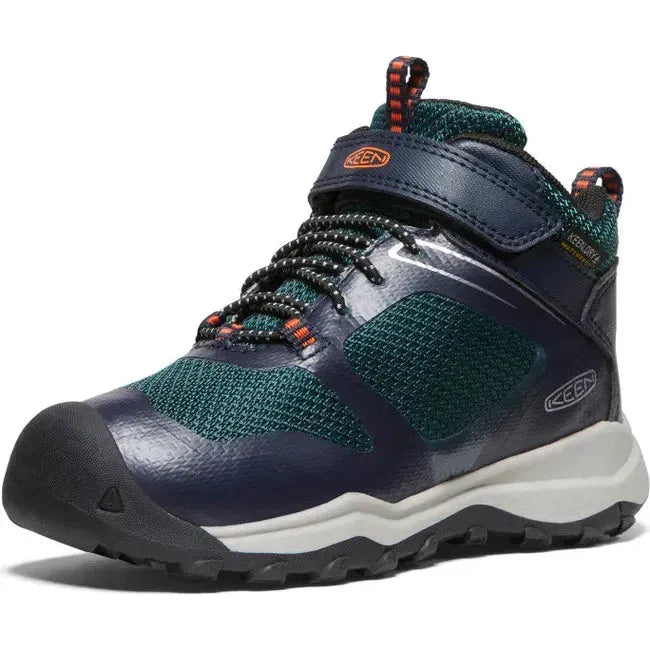 Keen Kids' Wanduro Waterproof Sky Captain/Sea Moss Hiking Boot 1028016