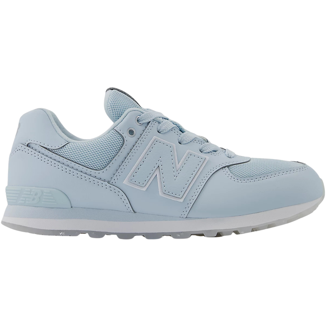 Side of New Balance Kids' 574 Lifestyle Shoe (Youth) in Frosted Glass