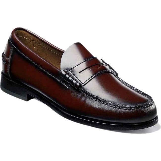 Florsheim Men's Moc Toe Penny Loafer Burgundy 17058-05
