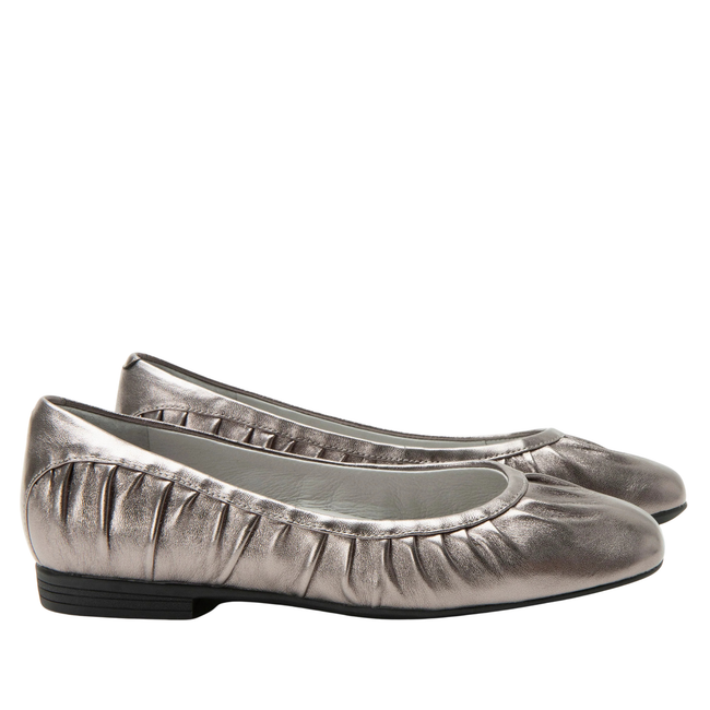 Sides of Alegria Women's Beka Flats in Pewter Silver