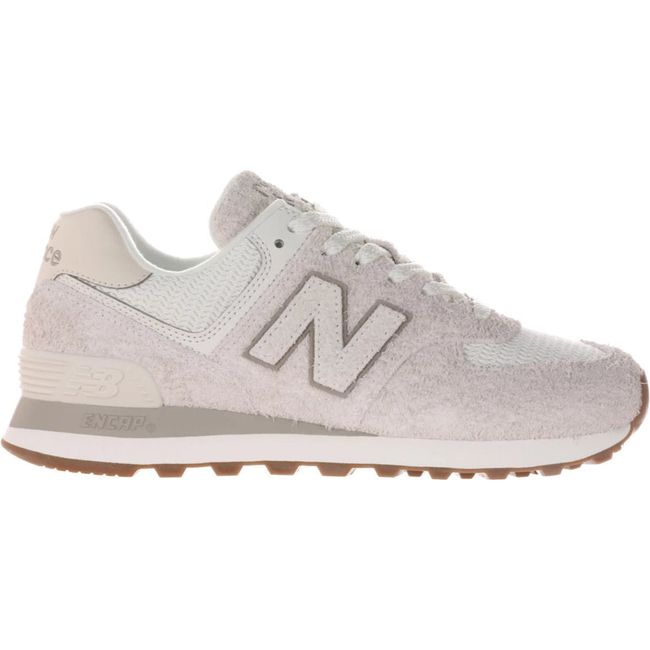 Lateral side of Women's New Balance 574 Lifestyle Shoe in Sea Salt beige