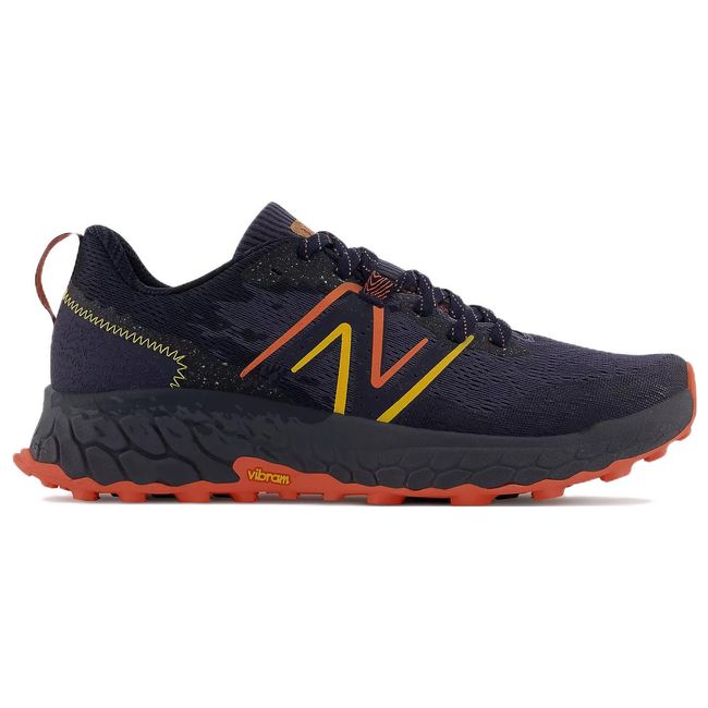 Lateral side of New Balance Men's Fresh Foam X Hierro V7 Trail Running Shoe in Thunder Vibrant Orange