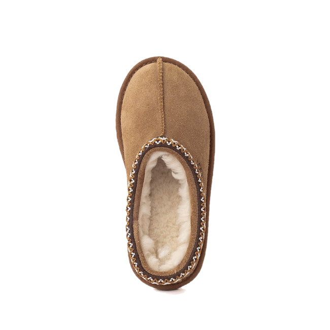 Top of UGG Kid&#39;s Tasman II Slipper in Chestnut