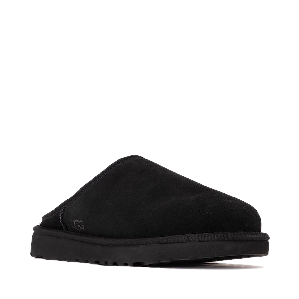 Angled side of UGG Men's Classic Slip-On in Black