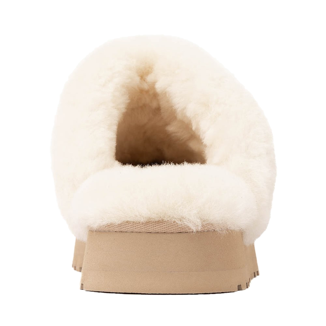 Heel of UGG Women's Disquette Slipper in Sand Beige
