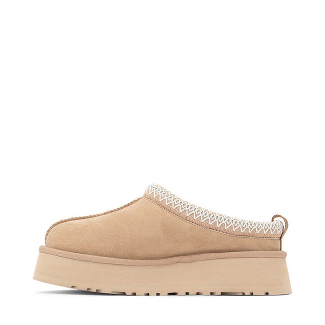 Medial side of UGG Women&#39;s Tazz II Clog in Sand Beige