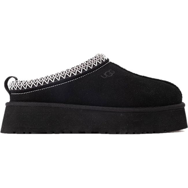 Laterael side of UGG Women&#39;s Tazz II Clog in black suede