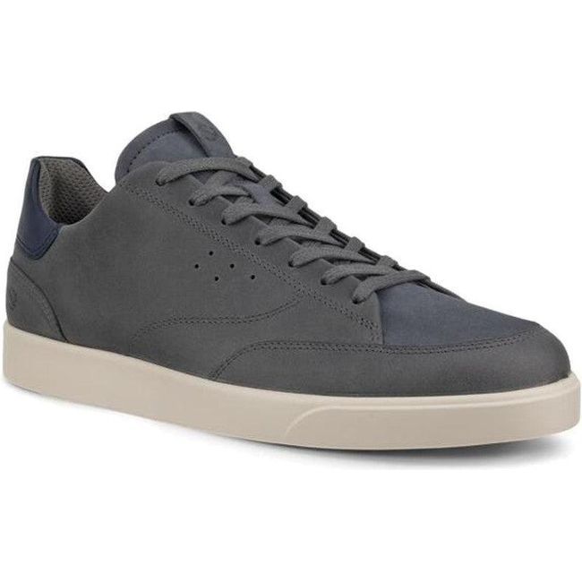 Ecco Men&#39;s Street Lite Luxe Sneaker Moon Rock/Magnet/Steel/Marine 521394-60988