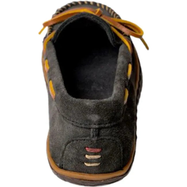 Minnetonka Women's Tie Tread Moccasin Charcoal 361A