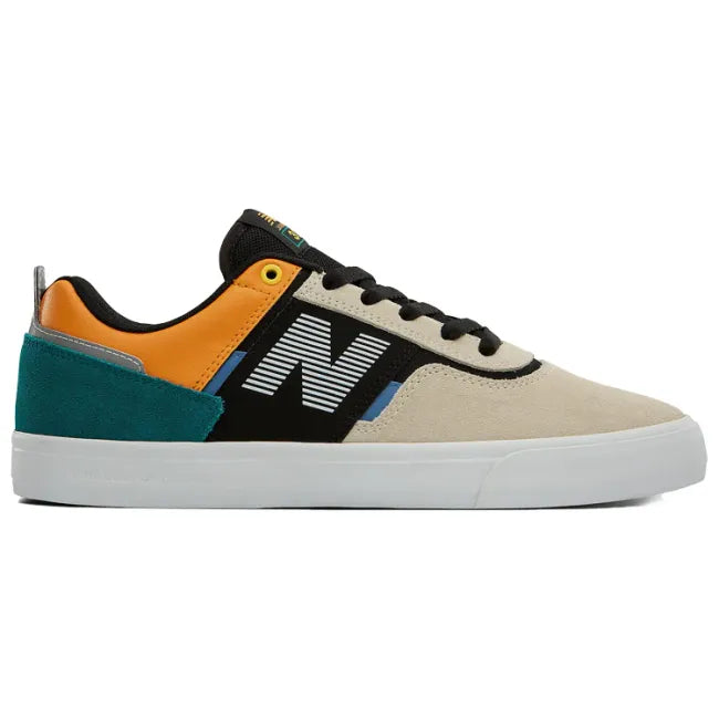 Lateral side of New Balance Unisex Numeric Jamie Foy 306 Skateboard Shoe in Bone / Black