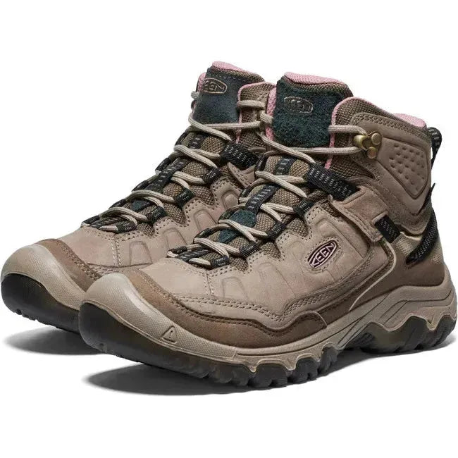Keen Women&#39;s Targhee IV Waterproof Hiking Boot Brindle/Nostalgia Rose 1028990/1029017