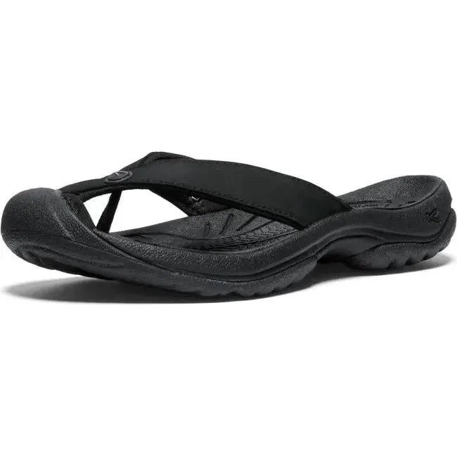 Keen Women&#39;s Waimea Leather Flip Flop Black/Black 1029134