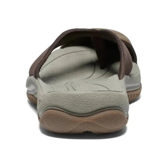 Keen Men's Waimea Leather Java/Plaza Taupe Flip-Flop 1029128