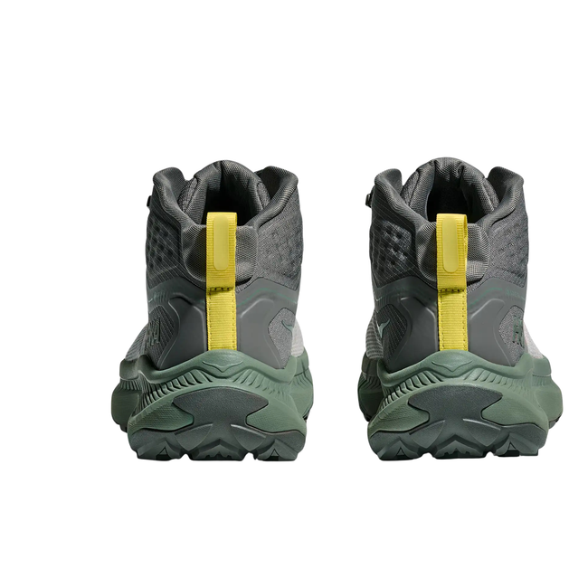 Heels of Hoka Men's Transport Hike GORE-TEX Hiking Shoe in Gravel Fern