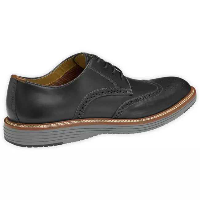 Johnston &amp; Murphy Men's Upton Wingtip Dress Shoe Black Full Grain 20-3531