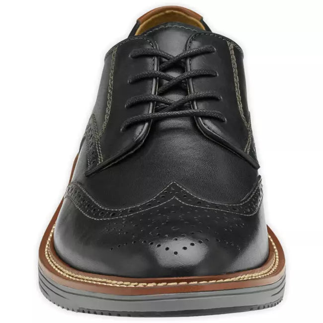 Johnston &amp; Murphy Men's Upton Wingtip Dress Shoe Black Full Grain 20-3531