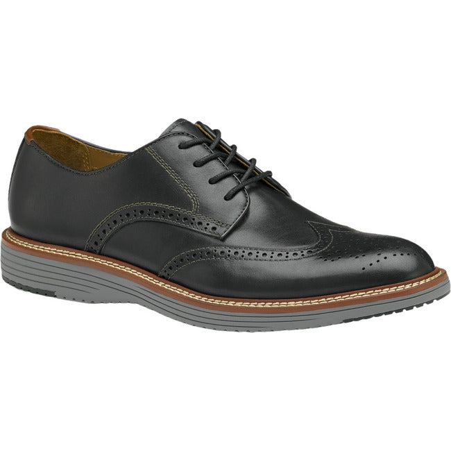 Johnston & Murphy Men's Upton Wingtip Dress Shoe Black Full Grain 20-3531