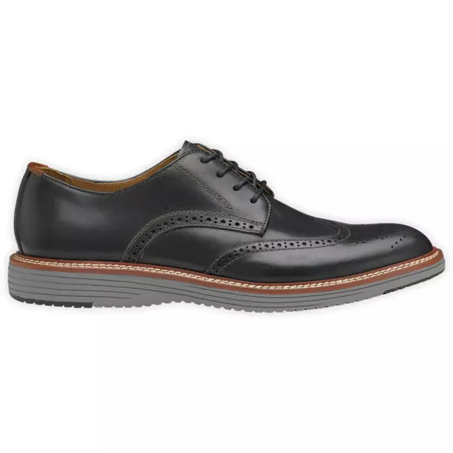 Johnston &amp; Murphy Men's Upton Wingtip Dress Shoe Black Full Grain 20-3531