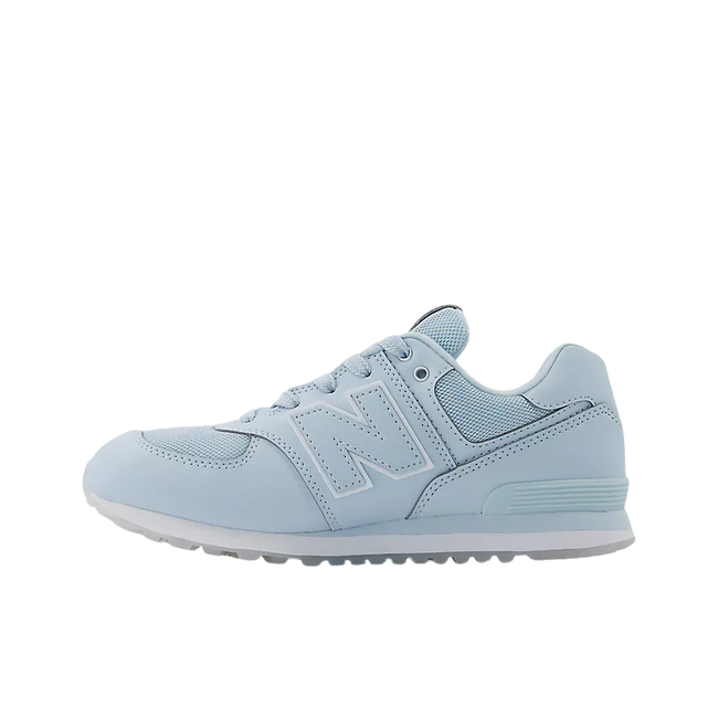 Medial side of New Balance Kids' 574 Lifestyle Shoe (Youth) in Frosted Glass