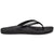 Lateral view of Women's Olukai Puawe Flip Flop in all black