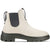 Lateral side womens Olukai Hehi Waterproof Boot. White leather, elastic side panels, durable sole