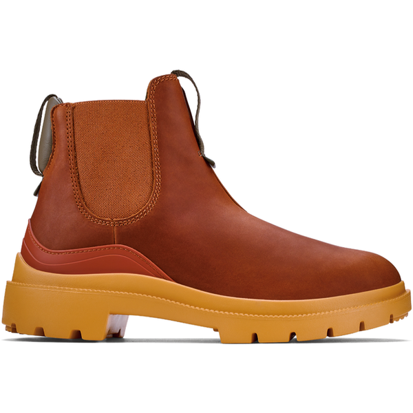 Olukai Men’s 8.5 Nanea Boot Pull On Red Brown Leather Chelsea Lae main image 3