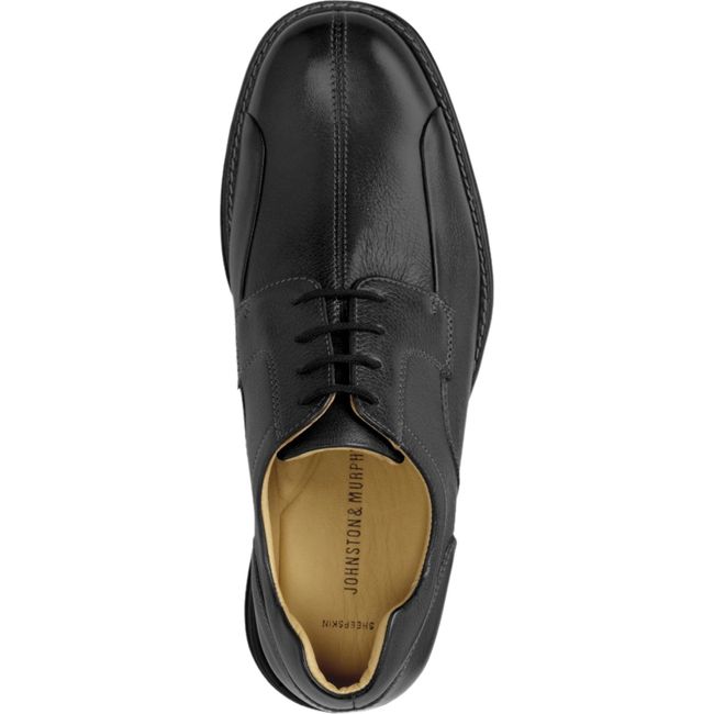 Johnston &amp; Murphy Men&#39;s Shuler Bicycle Dress Shoe Black Tumbled Calf 20-7222