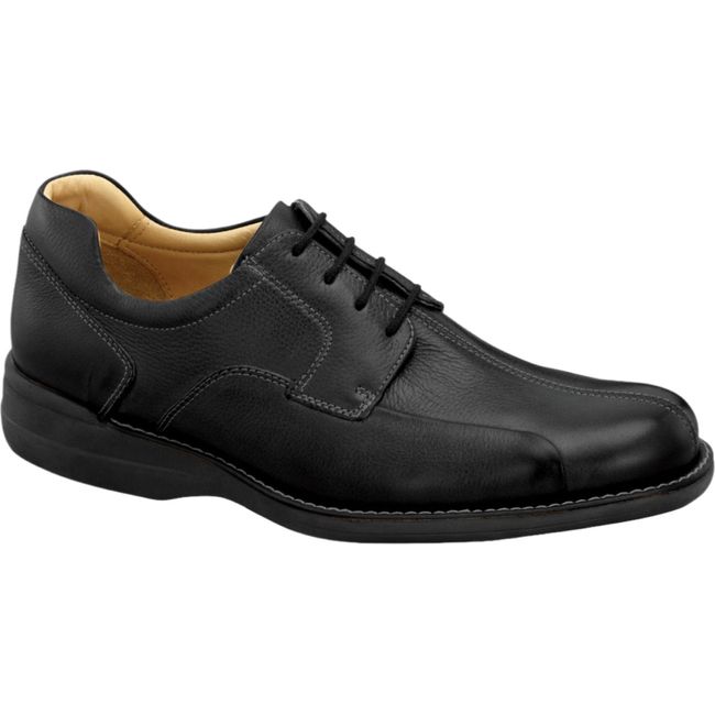 Johnston & Murphy Men's Shuler Bicycle Dress Shoe Black Tumbled Calf 20-7222