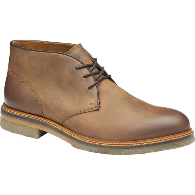Johnston &amp; Murphy Men&#39;s Calder Chukka Boot Brown Oiled Full Grain 20-7282