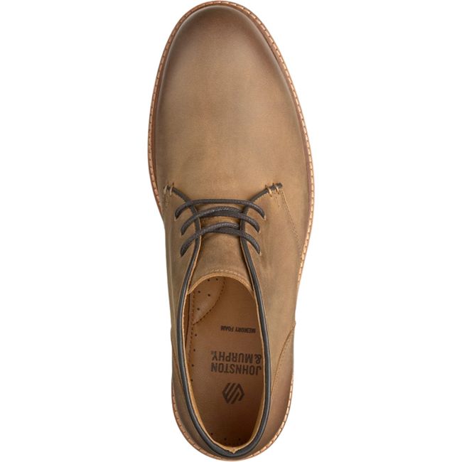 Johnston &amp; Murphy Men&#39;s Calder Chukka Boot Brown Oiled Full Grain 20-7282