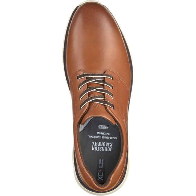 Johnston & Murphy Men's XC4 Prentiss 2 Plain Toe - Tan Waterproof Full Grain - Size 11