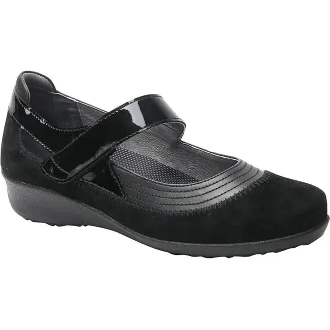 Drew Women's Genoa Mary Jane Shoe Black Suede Combo 14316-19