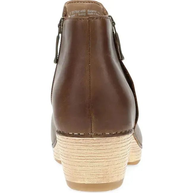 Dansko Women's Lizanne Bootie Tan Oiled Pull Up 2217021400
