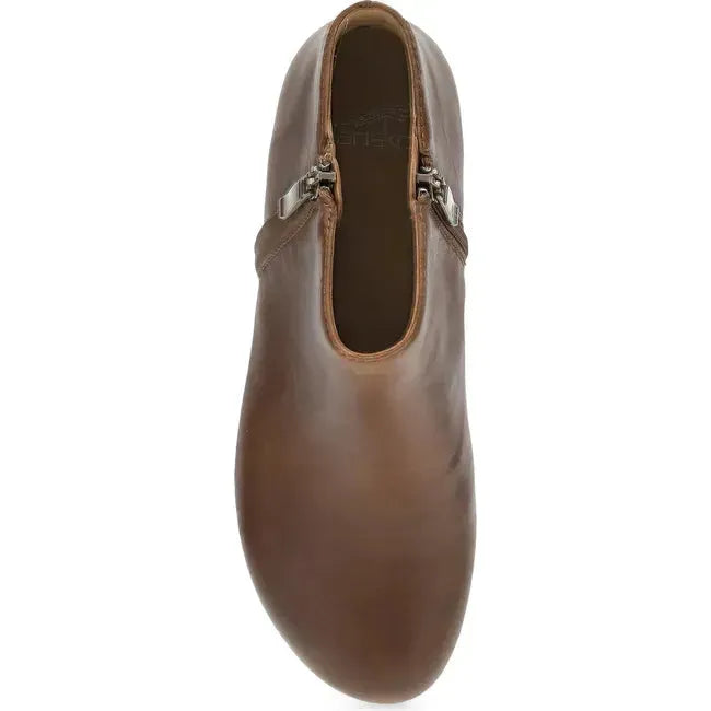 Dansko Women's Lizanne Bootie Tan Oiled Pull Up 2217021400