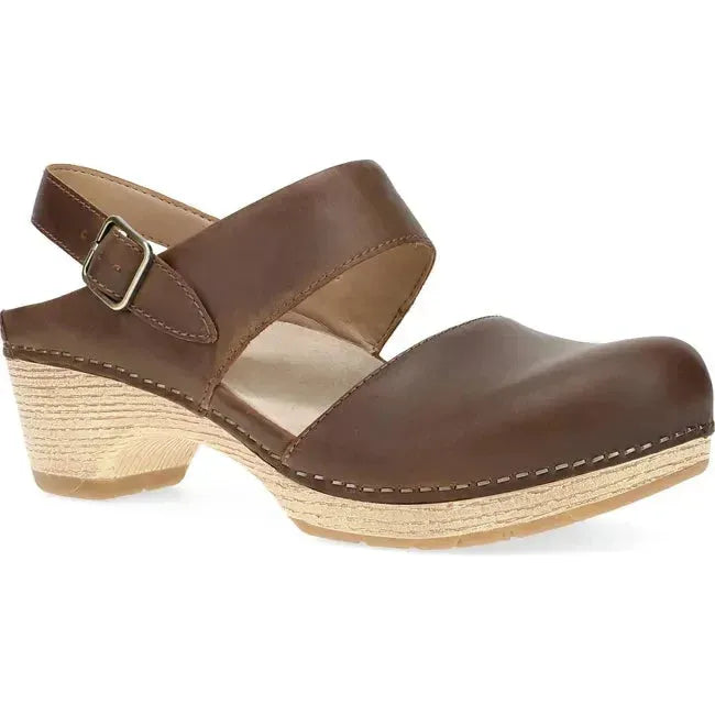 Dansko Women's Lucia Closed Toe Clog Tan Oiled Leather 2218641400